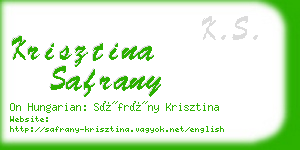 krisztina safrany business card